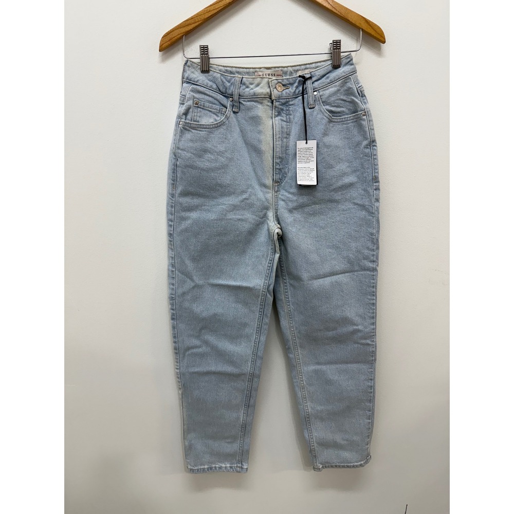Guess Mom Jean Size 27 Light Wash High Rise Tapered Denim Retro Vibes